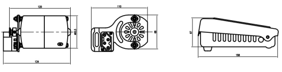 HF系列縫紉機(jī)電機(jī)外形尺寸圖